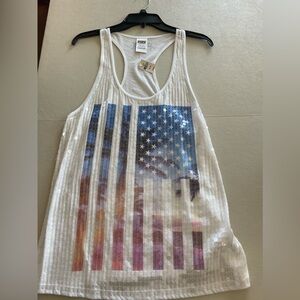 Victoria Secret Pink Sequin American Flag Shirt — NWT!